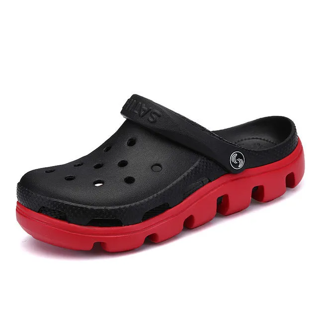 PINSV High Quality Men Sandals Couple Fashion Outdoor Flats Comfortable Casual Beach Sandals Mens Shoes
